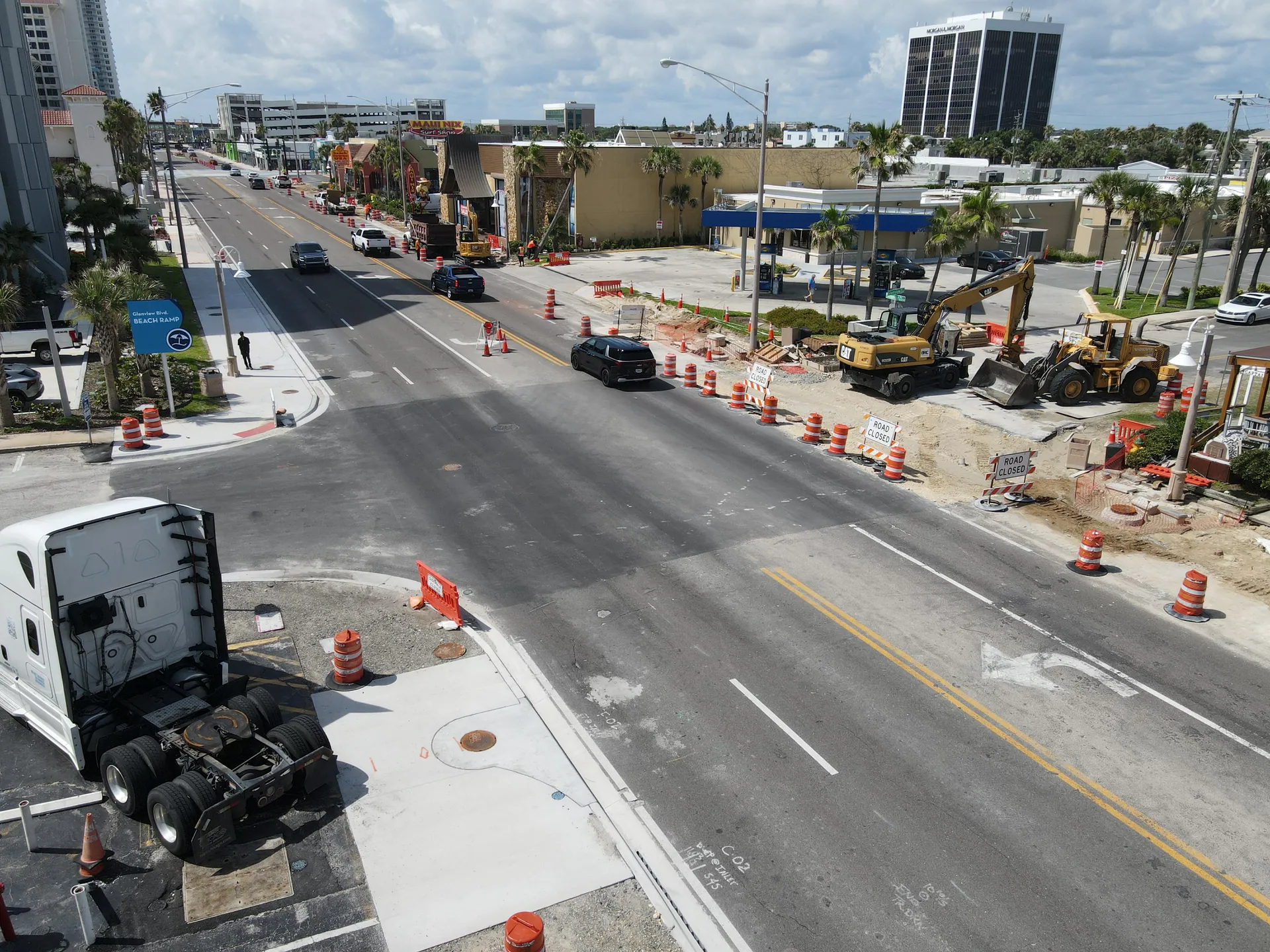 Halifax Paving crews working along S.R. A1A