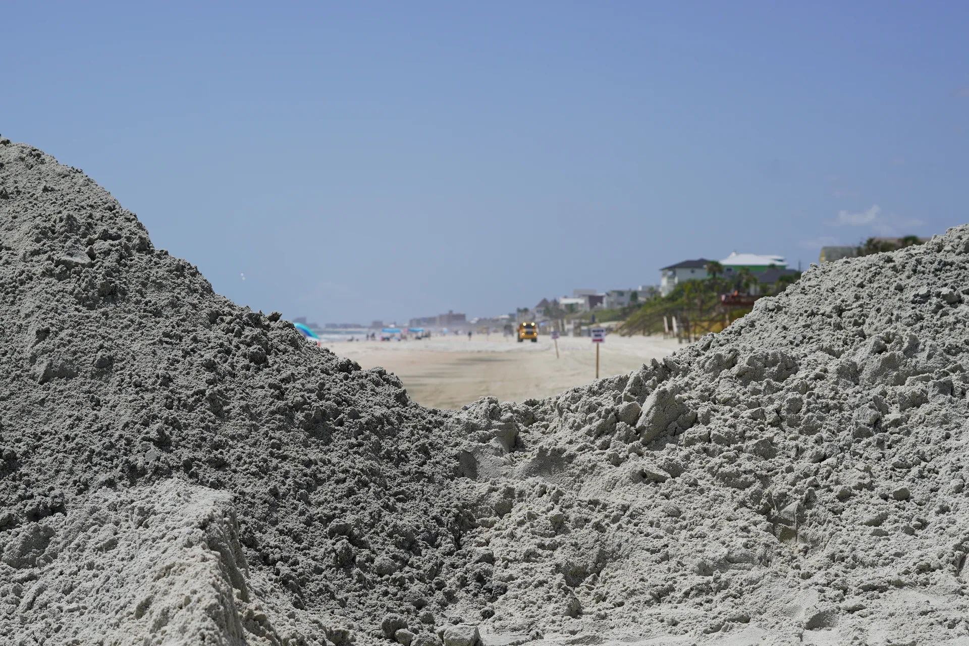 Sand moving and placement at Ponce Inlet